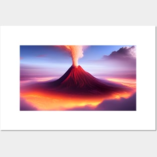 Energetic Volcano Posters and Art